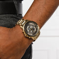  Shop Authentic Armani Exchange Banks Chronograph Black Dial Gold Steel Strap Watch For Men - AX1721 - Luxxuri