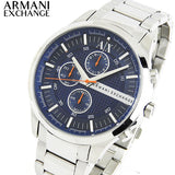  Shop Authentic Armani Exchange Hampton Chronograph Blue Dial Silver Steel Strap Watch For Men - AX2155 - Luxxuri