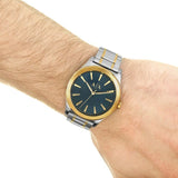  Shop Authentic Armani Exchange Nico Quartz Blue Dial Two Tone Steel Strap Watch For Men - AX2332 - Luxxuri