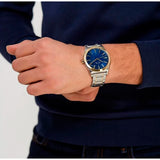  Shop Authentic Armani Exchange Nico Quartz Blue Dial Two Tone Steel Strap Watch For Men - AX2332 - Luxxuri