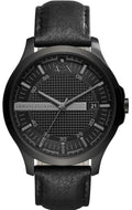  Shop Authentic Armani Exchange Hampton Chronograph Black Dial Black Leather Strap Watch For Men - AX2400 - Luxxuri