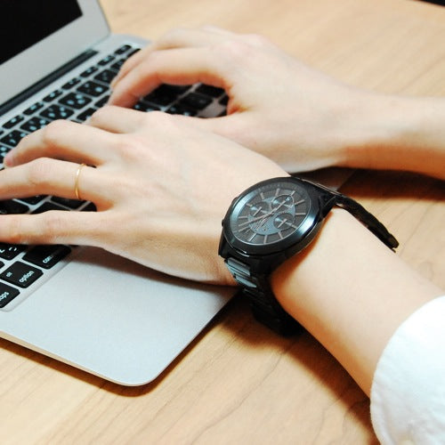  Shop Authentic Armani Exchange Drexler Chronograph Black Dial Black Steel Strap Watch For Men - AX2601 - Luxxuri