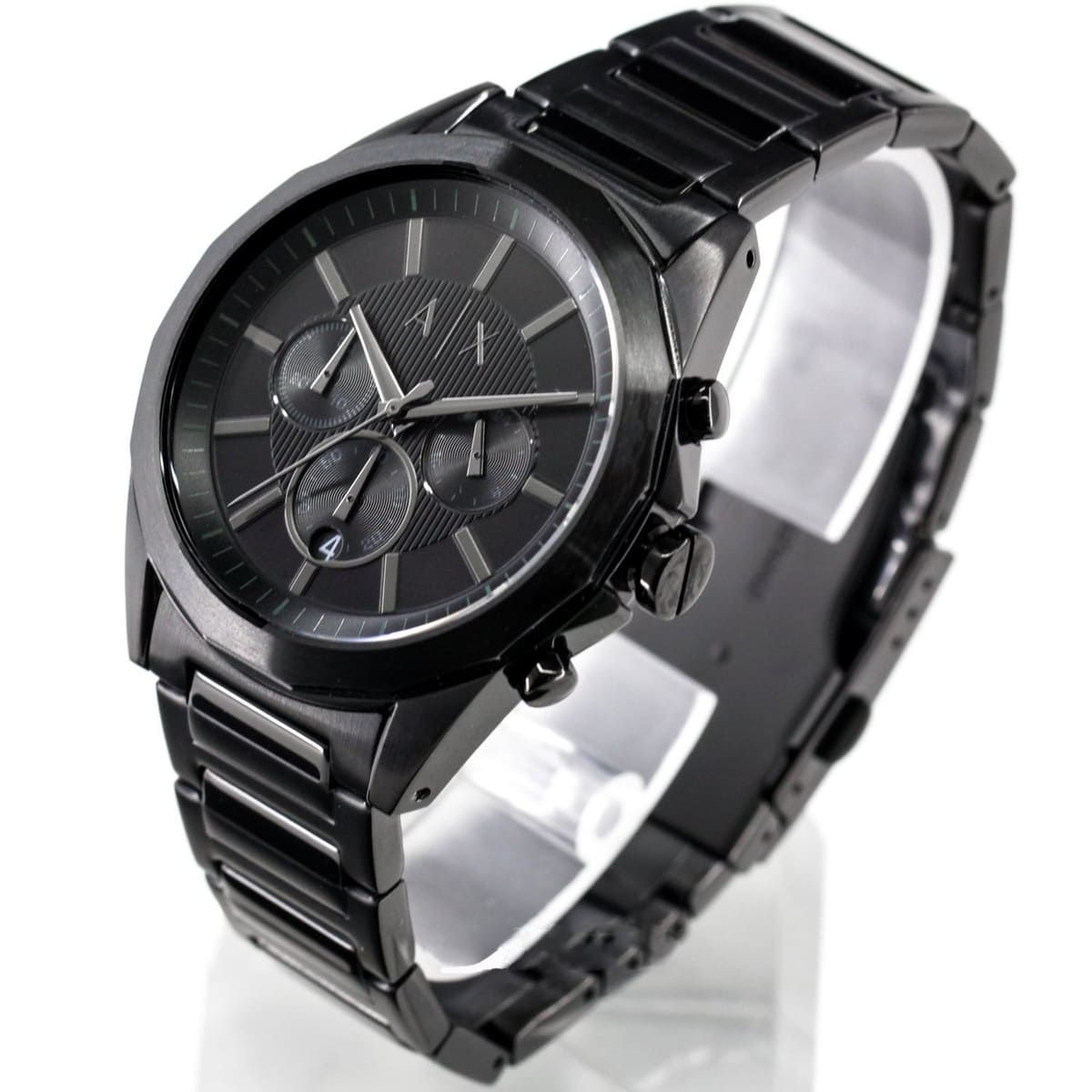  Shop Authentic Armani Exchange Drexler Chronograph Black Dial Black Steel Strap Watch For Men - AX2601 - Luxxuri