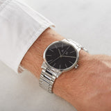  Shop Authentic Armani Exchange Cayde Analog Black Dial Silver Steel Strap Watch For Men - AX2700 - Luxxuri