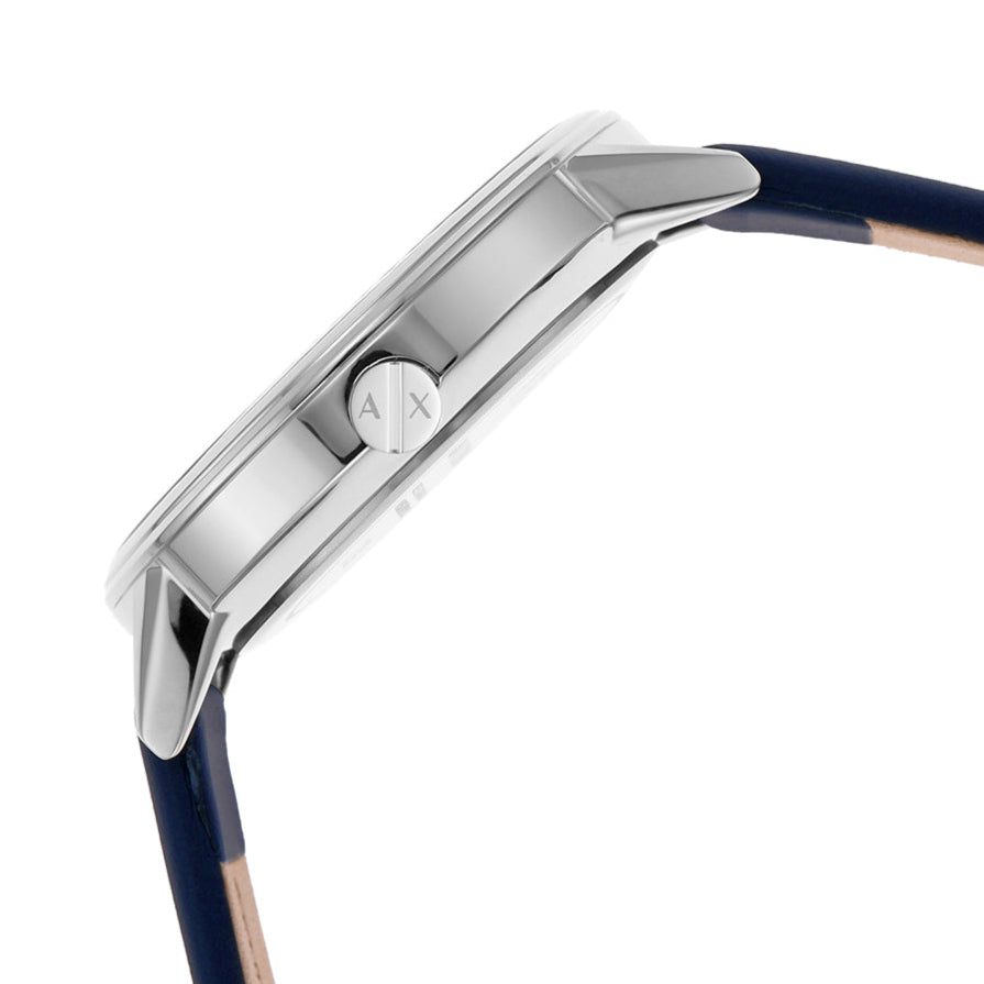  Shop Authentic Armani Exchange Cayde Chronograph Blue Dial Blue Leather Strap Watch for Men - AX2746 - Luxxuri