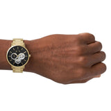  Shop Authentic Armani Exchange Cayde Chronograph Black Dial Gold Steel Strap Watch for Men - AX2747 - Luxxuri