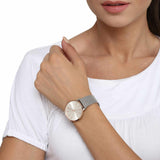  Shop Authentic Armani Exchange Lola Analog White Dial Silver Mesh Strap Watch For Women - AX5537 - Luxxuri