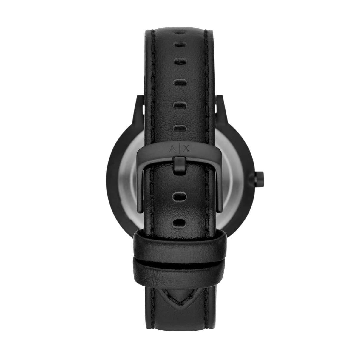  Shop Authentic Armani Exchange Cayde Analog Black Dial Black Leather Strap Watch For Men - AX7120 - Luxxuri