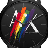  Shop Authentic Armani Exchange Cayde Analog Black Dial Black Leather Strap Watch For Men - AX7120 - Luxxuri