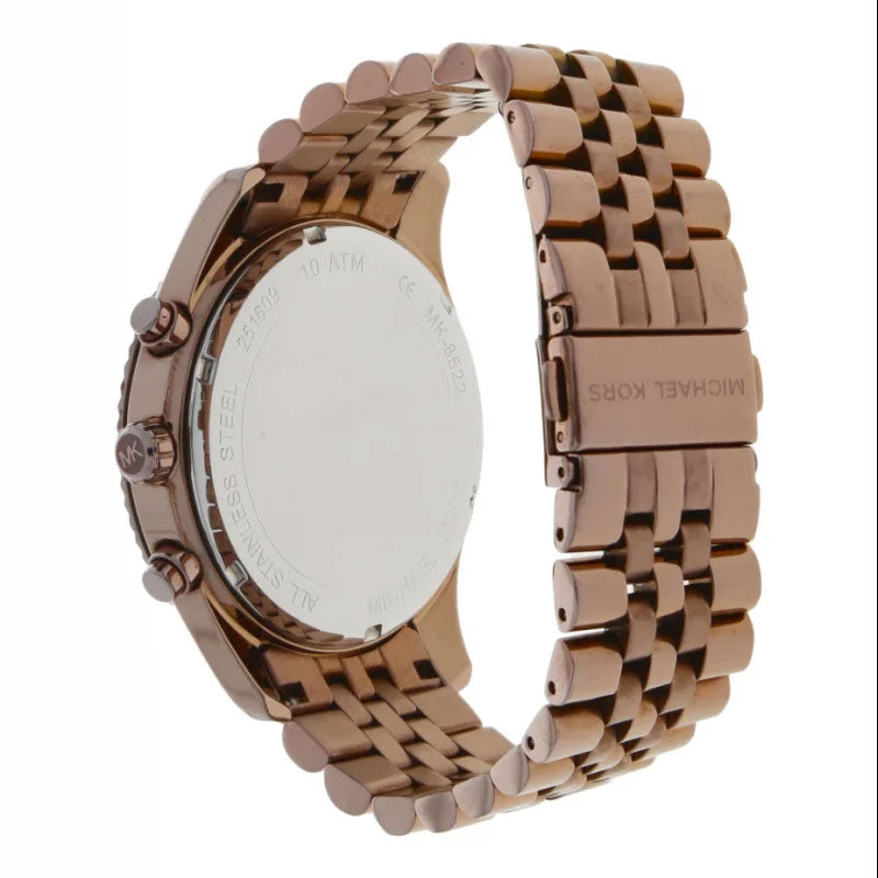  Shop Authentic Michael Kors Lexington Chronograph Brown Dial Brown Steel Strap Watch For Men - MK8522 - Luxxuri