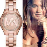  Shop Authentic Michael Kors Slim Runway Rose Gold Dial Rose Gold Steel Strap Watch for Women - MK3549 - Luxxuri