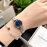  Shop Authentic Emporio Armani Gianni T Bar Quartz Blue Dial Two Tone Steel Strap Watch For Women - AR11222 - Luxxuri