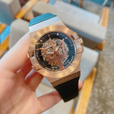  Shop Authentic Maserati Potenza Limited Edition Automatic Skeleton Black Dial Black Leather Strap Watch For Men - R8821108025 - Luxxuri