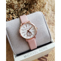  Shop Authentic Michael Kors Petite Portia Silver Dial Pink Rubber Strap Watch For Women - MK2735 - Luxxuri