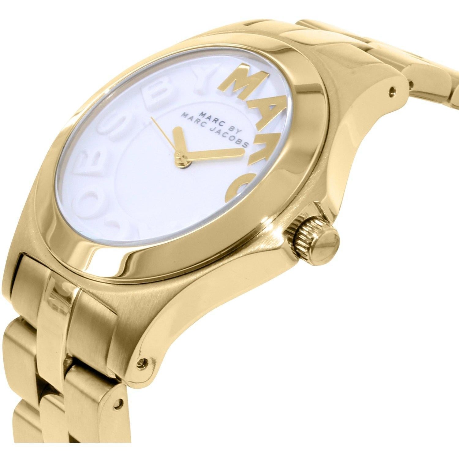  Shop Authentic Marc Jacobs Rivera White Dial Gold Steel Strap Watch for Women - MBM3134 - Luxxuri