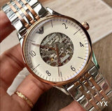  Shop Authentic Emporio Armani Meccanico White Dial Two Tone Steel Strap Watch For Men - AR1921 - Luxxuri