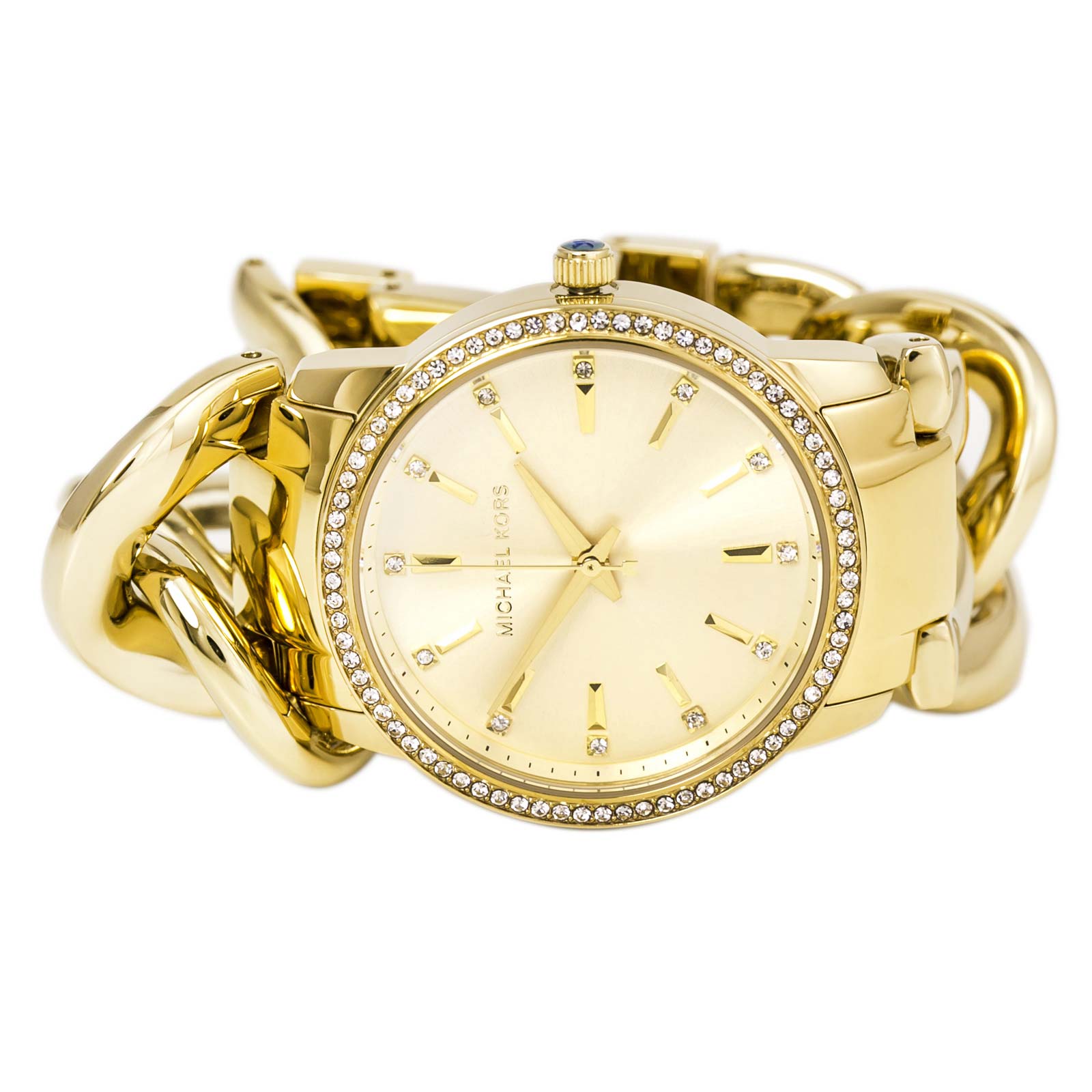  Shop Authentic Michael Kors Nini Three Hand Gold Dial Gold Steel Strap Watch For Women - MK3235 - Luxxuri