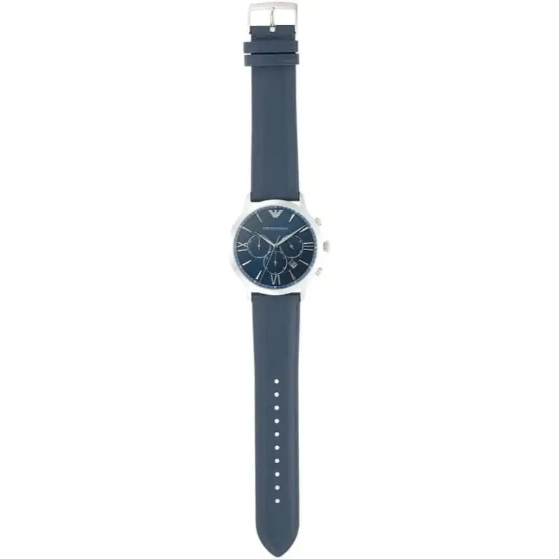  Shop Authentic Emporio Armani Giovanni T Bar Chronograph Quartz Blue Dial Blue Leather Strap Watch For Men - AR11226 - Luxxuri