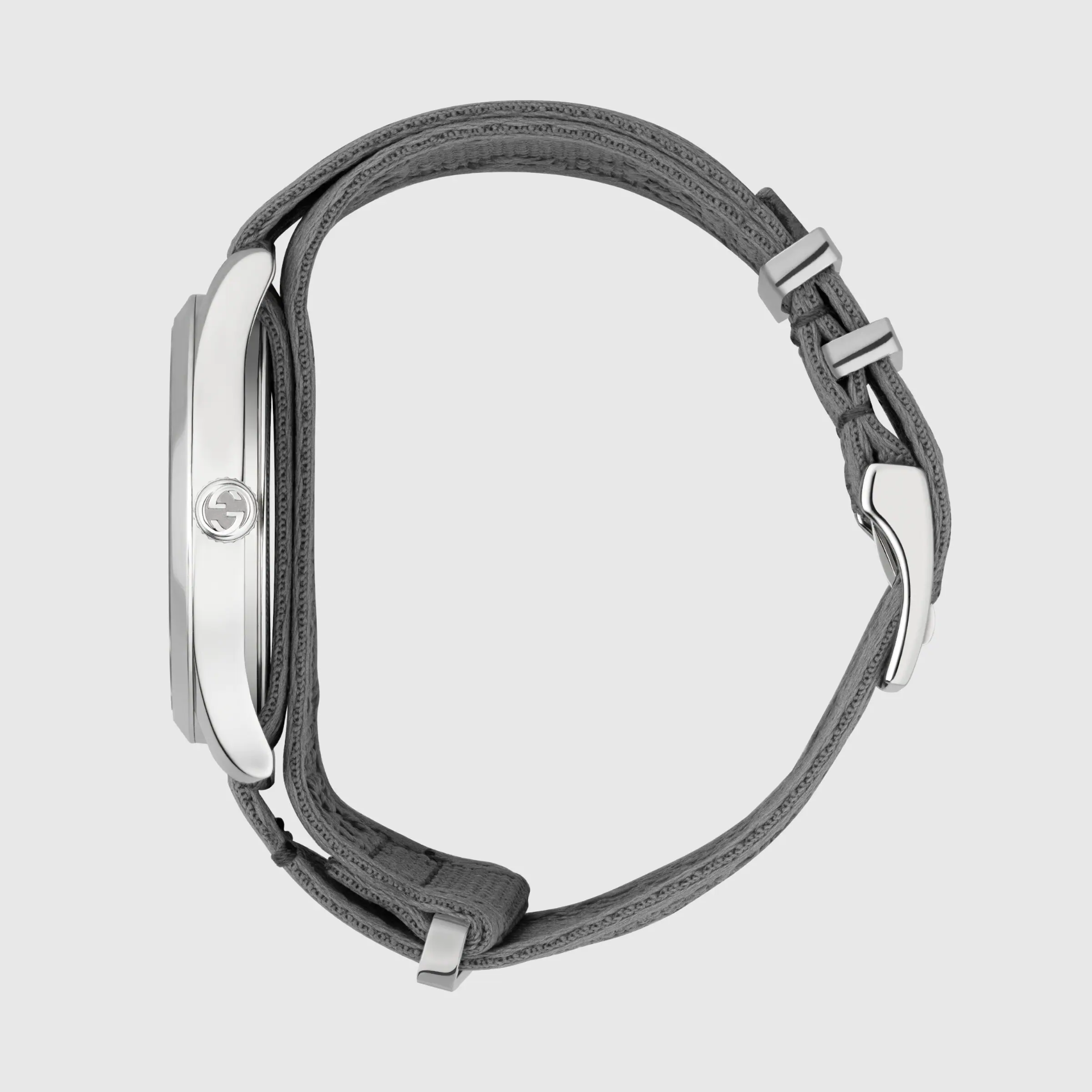  Shop Authentic Gucci G Timeless Quartz White Dial Grey NATO Strap Watch For Women - YA1264184 - Luxxuri