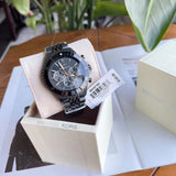  Shop Authentic Michael Kors Bayville Chronograph Black Dial Black Steel Strap Watch For Men - MK8750 - Luxxuri