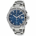  Shop Authentic Tag Heuer Aquaracer Caliber 16 Automatic Chronograph Blue Dial Silver Steel Strap Watch for Men - CAY2112.BA0927 - Luxxuri
