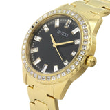  Shop Authentic Guess Sparkler Diamonds Black Dial Gold Steel Strap Watch for Women - GW0111L2 - Luxxuri