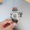  Shop Authentic Maserati Potenza Silver Dial Silver Steel Strap Watch For Men - R8853108002 - Luxxuri