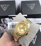  Shop Authentic Guess Dazzling Diamonds Gold Dial Gold Steel Strap Watch for Women - W85110L1 - Luxxuri