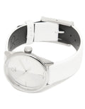  Shop Authentic Calvin Klein Accent White Dial White Leather Strap Watch for Women - K2Y2Y1K6 - Luxxuri