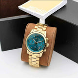  Shop Authentic Michael Kors Runway Hunger Stop100 Series Blue Dial Gold Steel Strap Watch for Women - MK5815 - Luxxuri