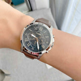  Shop Authentic Fossil Grant Chronograph Black Dial Brown Leather Strap Watch for Men - FS4813 - Luxxuri