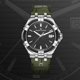  Shop Authentic Maurice Lacroix Aikon Quartz Black Dial Green Crocodile Leather Strap Watch for Men - AI1008-PVB21-330-1 - Luxxuri