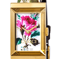  Shop Authentic Gucci G-Frame Floral Mother of Pearl Dial White Leather Strap Watch For Women - YA147406 - Luxxuri