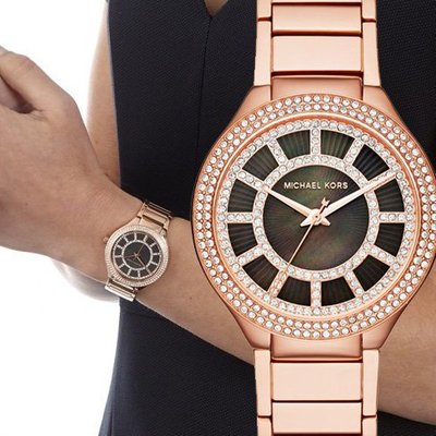  Shop Authentic Michael Kors Kerry Black Mother of Pearl Dial Rose Gold Dial Watch for Women - MK3397 - Luxxuri