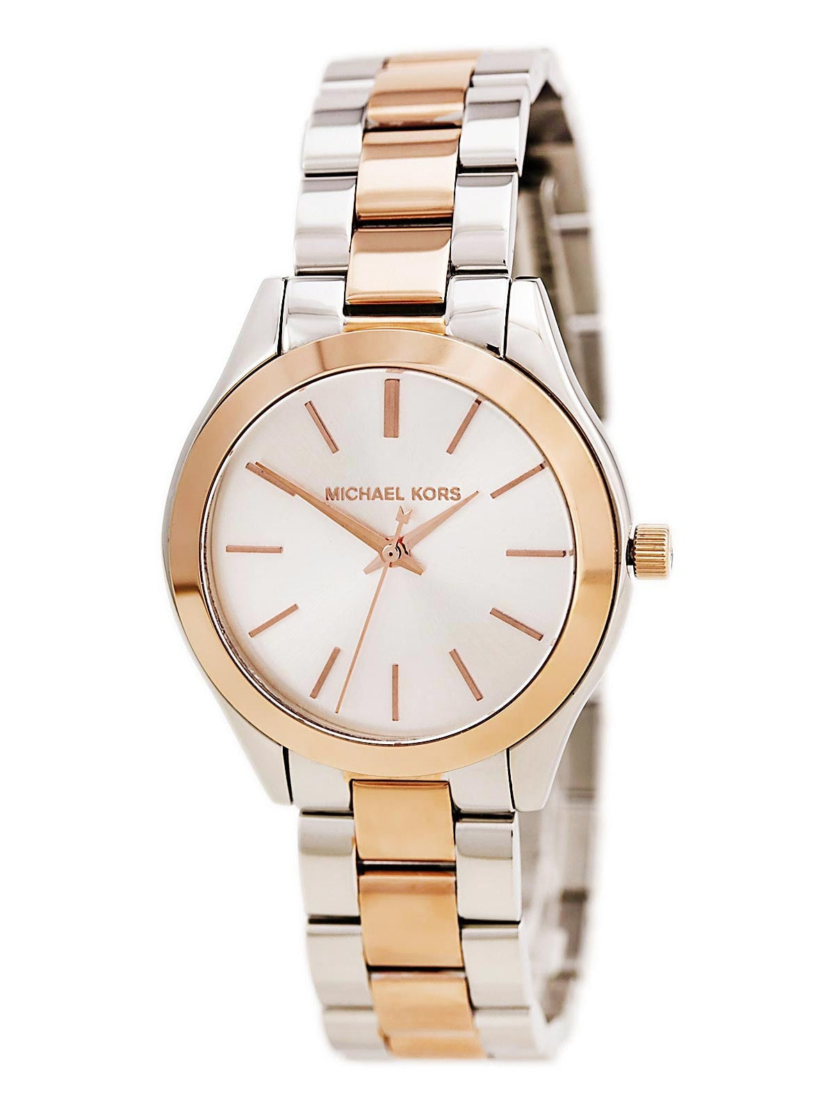  Shop Authentic Michael Kors Runway White Dial Two Tone Stainless Steel Strp Watch for Women - MK3204A - Luxxuri