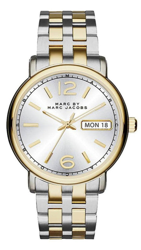 Shop Authentic Marc Jacobs Fergus Silver Dial Two Tone Steel Strap Watch for Women - MBM3426 - Luxxuri