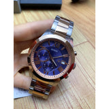  Shop Authentic Guess Atlas Chronograph Blue Dial Two Tone Steel Strap Watch for Men - W0668G6 - Luxxuri