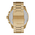 Diesel Mega Chief Gold Dial Gold Steel Strap Watch For Men - DZ4360