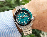  Shop Authentic Seiko 5 Sports SKX Skeleton Green Dial Silver Steel Strap Watch For Men - SRPJ45K1 - Luxxuri