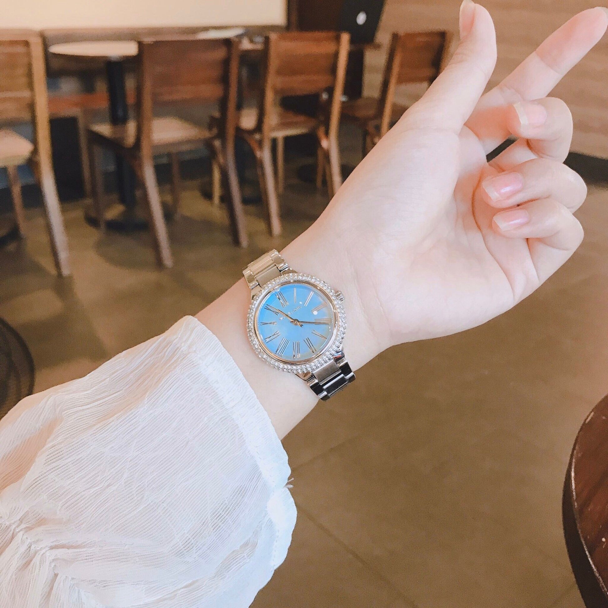  Shop Authentic Michael Kors Taryn Quartz Blue Dial Blue Steel Strap Watch For Women - MK6563 - Luxxuri