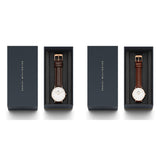  Shop Authentic Daniel Wellington Classic Bristol White Dial Brown Leather Strap Watch For Women - DW00100039 - Luxxuri