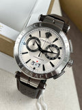  Shop Authentic Versace Aion Chronograph White Dial Brown Leather Strap Watch for Men - VBR010017 - Luxxuri