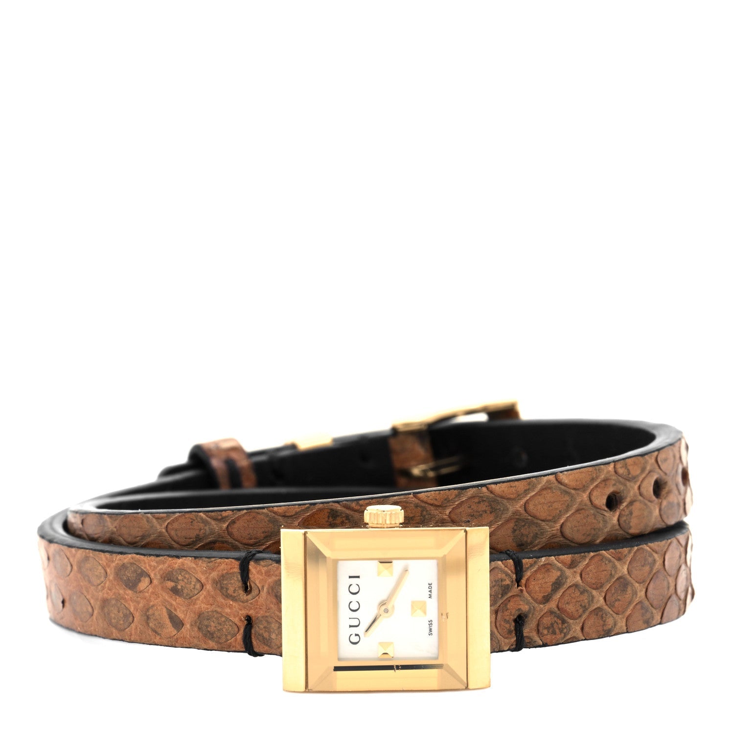  Shop Authentic Gucci G Frame White Dial Brown Leather Strap Watch For Women - YA128523 - Luxxuri