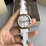  Shop Authentic Burberry The City White Dial White Leather Strap Watch for Women - BU9015 - Luxxuri