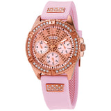  Shop Authentic Guess Frontier Diamonds Rose Gold Dial Pink Rubber Strap Watch For Women - W1160L5 - Luxxuri