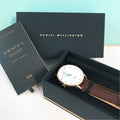  Shop Authentic Daniel Wellington Dapper Bristol White Dial Brown Leather Strap Watch For Men - DW00100086 - Luxxuri