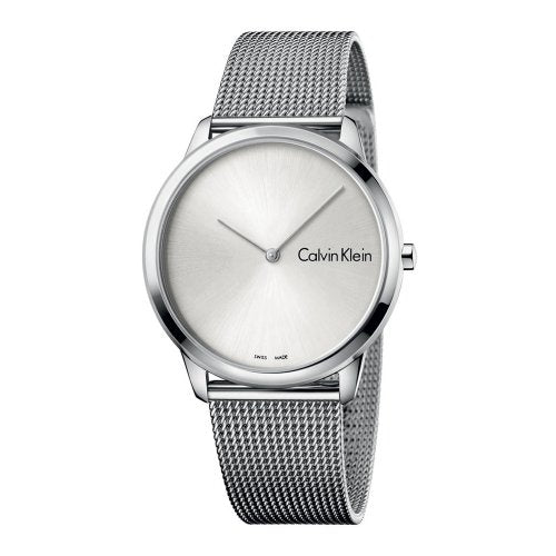  Shop Authentic Calvin Klein Minimal Silver Dial Silver Mesh Bracelet Watch for Men - K3M211Y6 - Luxxuri