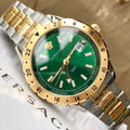  Shop Authentic Versace Hellenyium GMT Green Dial Two Tone Steel Strap Watch for Men - V11050015 - Luxxuri