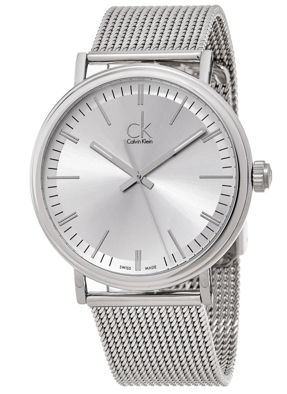  Shop Authentic Calvin Klein Surround Silver Dial Silver Mesh Bracelet Watch for Men - K3W21126 - Luxxuri