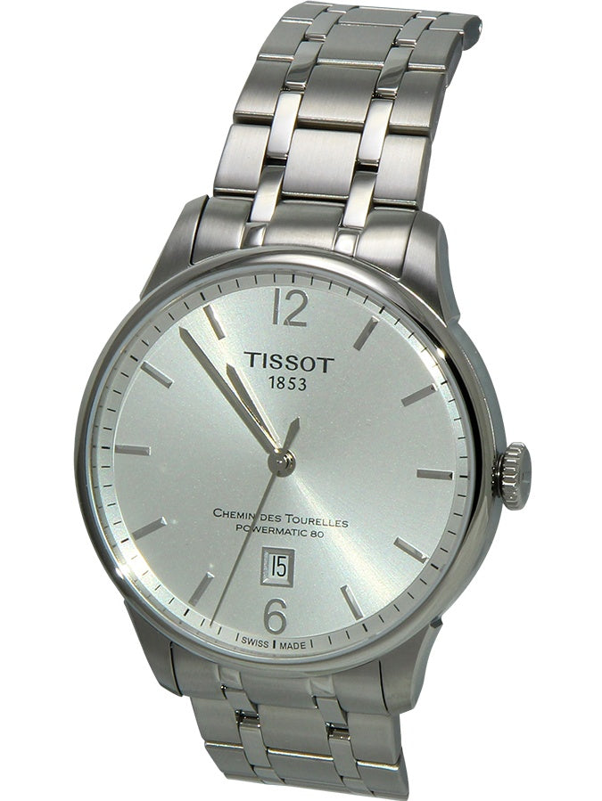  Shop Authentic Tissot Chemin Des Tourelles Powermatic 80 Silver Dial Silver Steel Strap Watch For Men - T099.407.11.037.00 - Luxxuri